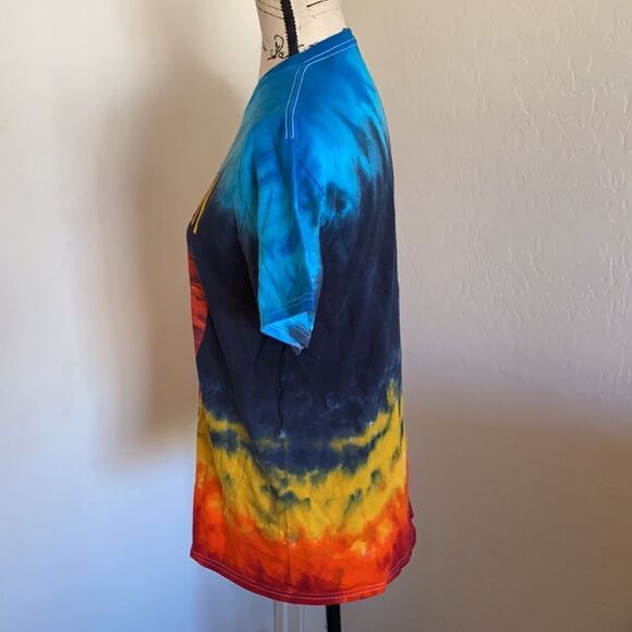 Led Zeppelin Tie Dye US Tour 1975 Reproduction Graphic Shirt - Picture 2 of 8